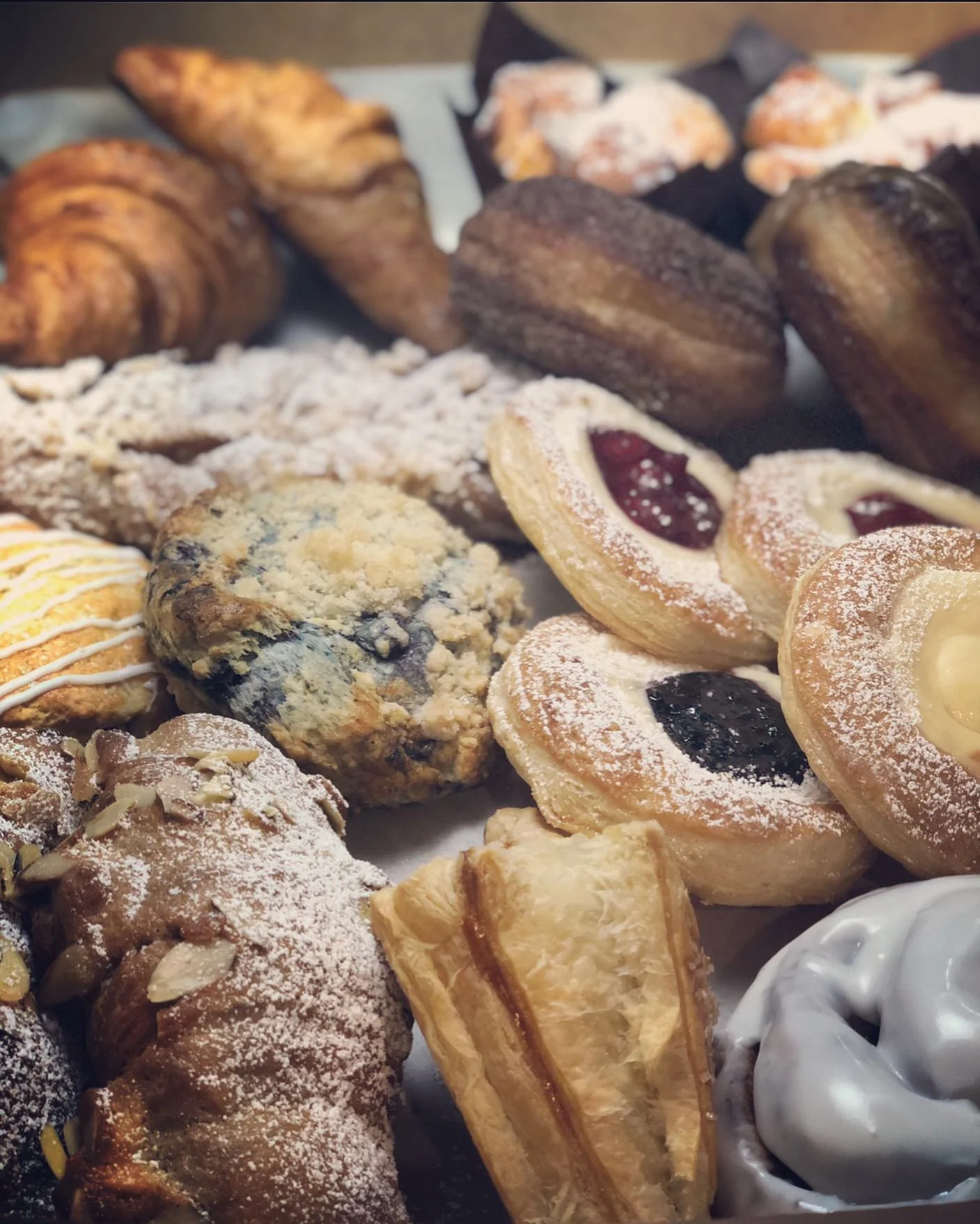 Assorted fresh croissants and pastries