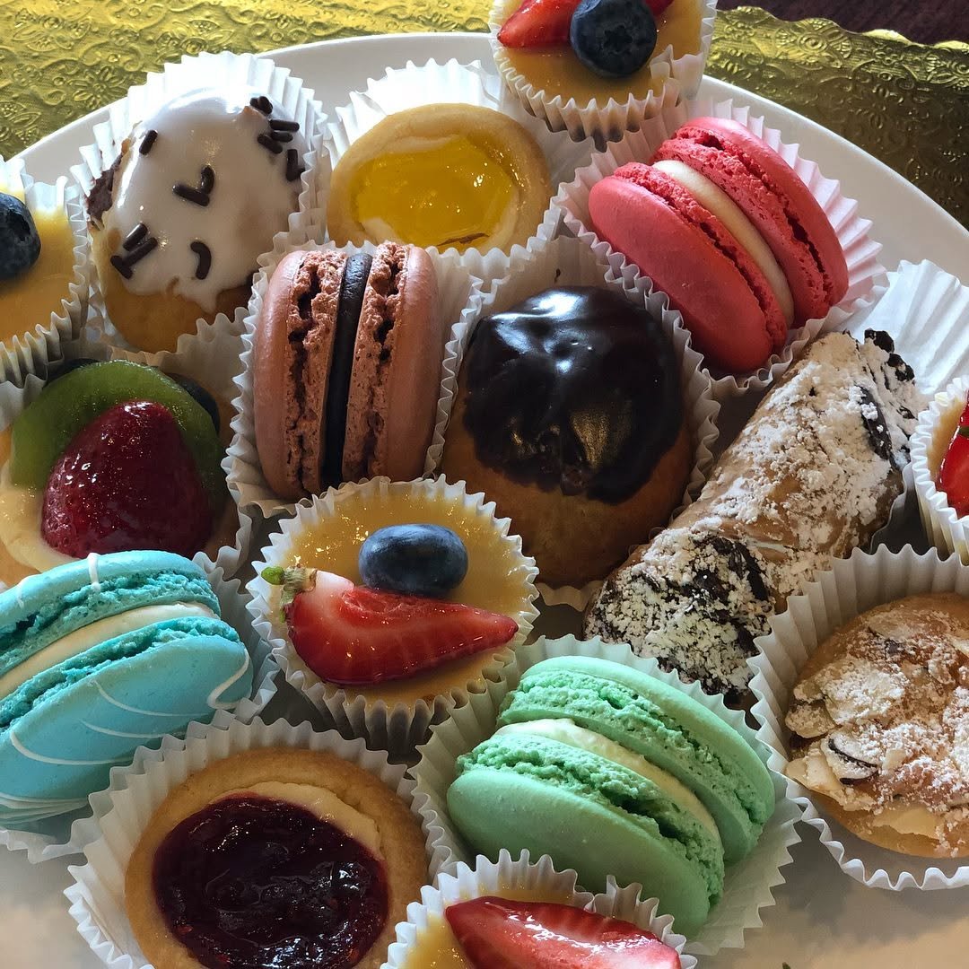 An assortment of French pastries, macarons and tarts at Parisien Bakery